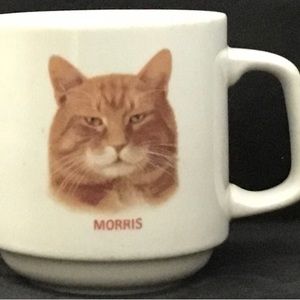 Morris the 9 lives commercial cat. Vintage coffee mug